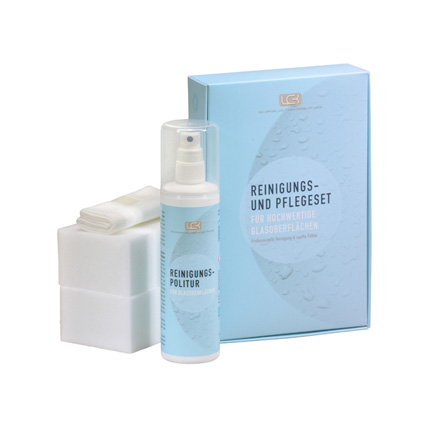 Reinigungs- und Pflegeset f�r Glasoberfl�chen