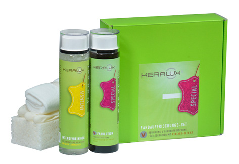 KERALUX� Farbauffrischungs-Set V f�r Leder mit Vintage-Effekt <br />Nach Originalmuster 